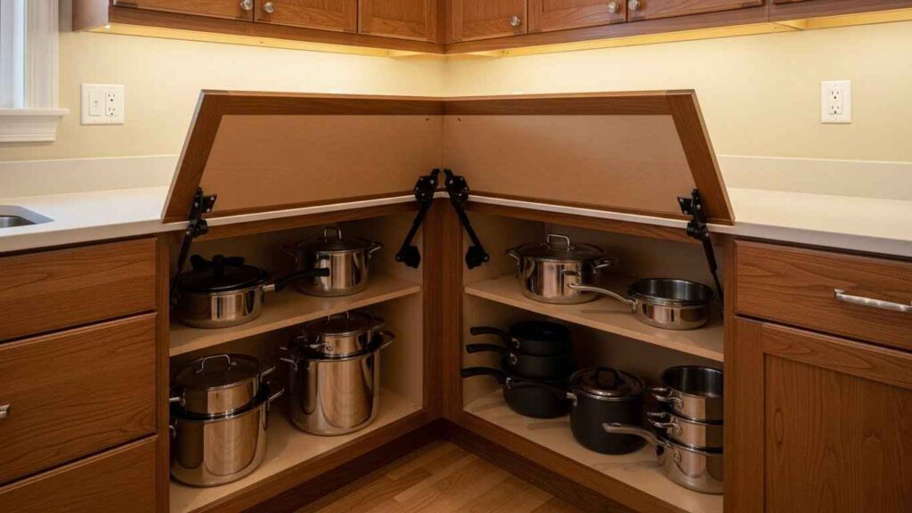 Lift-Up Corner Cabinets