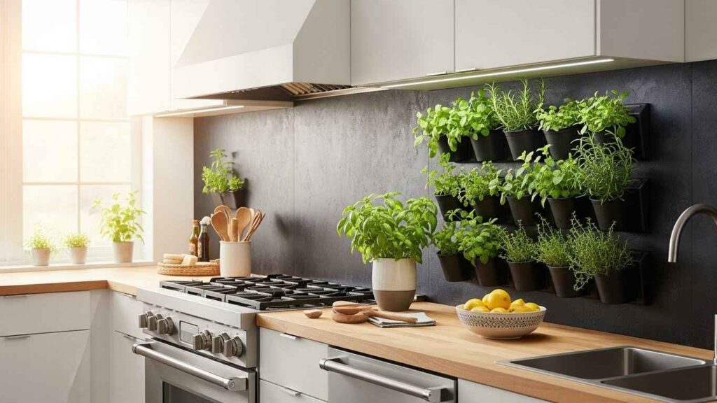 Lush Vertical Herb Garden