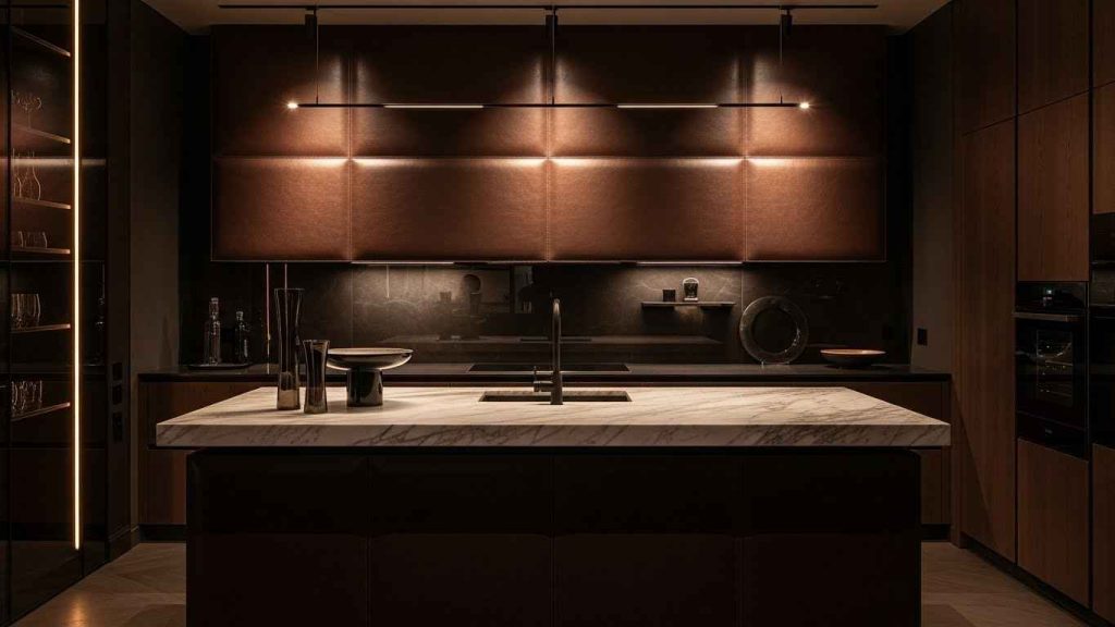 Luxurious Leather Panel Wall