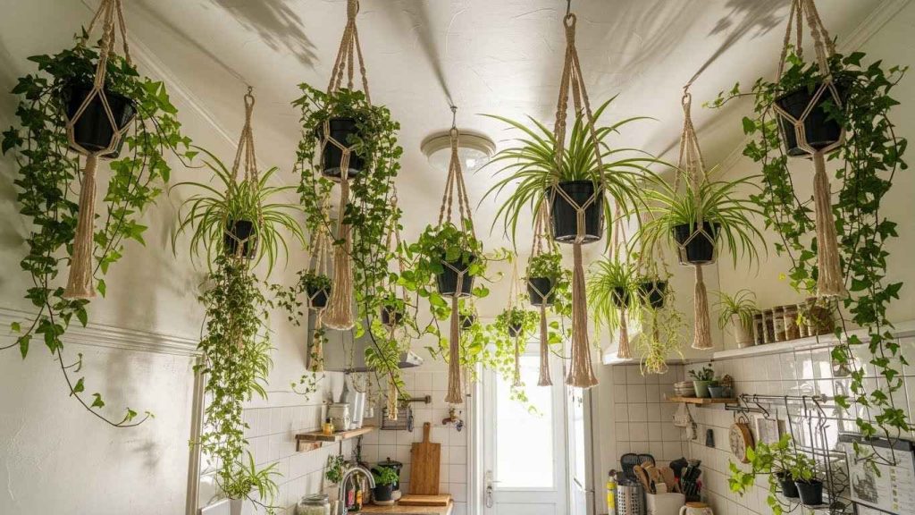 Macramé Plant Hangers from the Ceiling