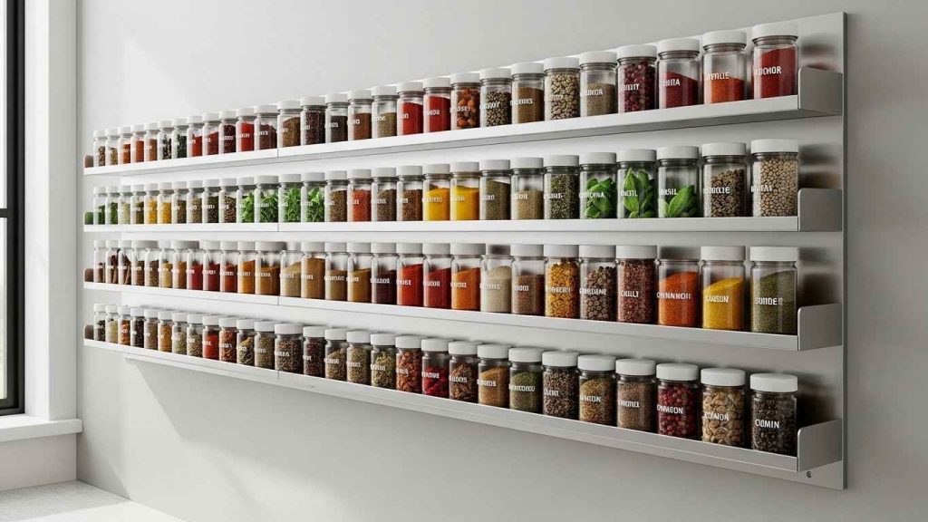 Magnetic Spice Jars & Shelf