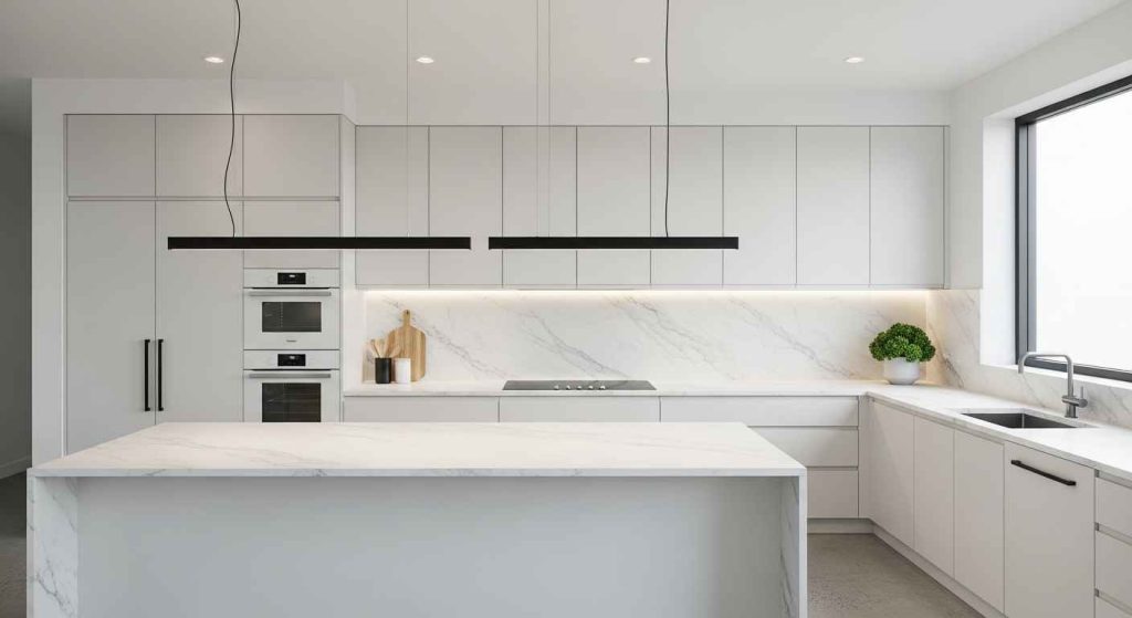 Marble Countertops in a Modern Kitchen