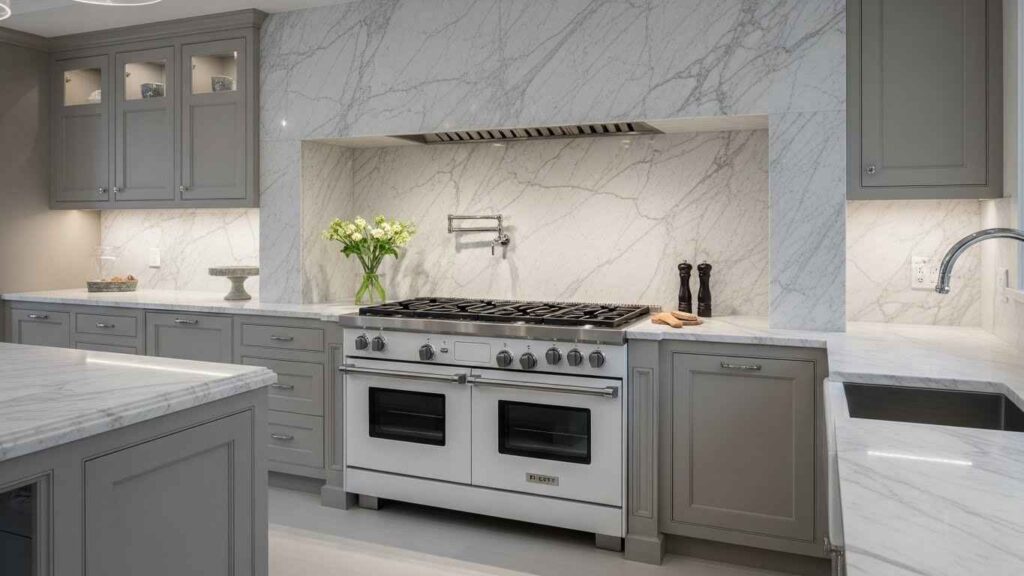Marble & White Stove Elegance
