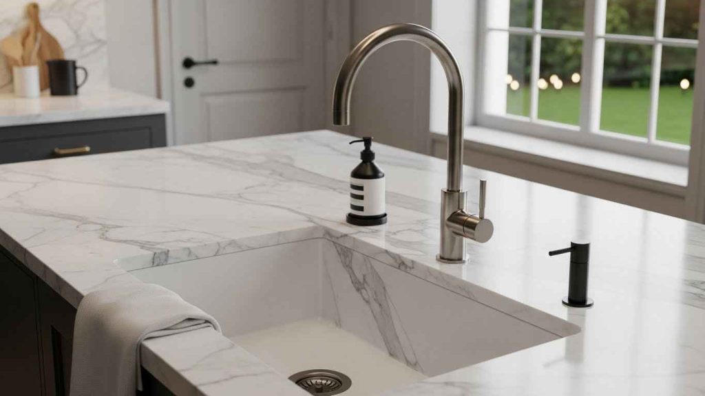 Marble and Metal Fixture Pairings