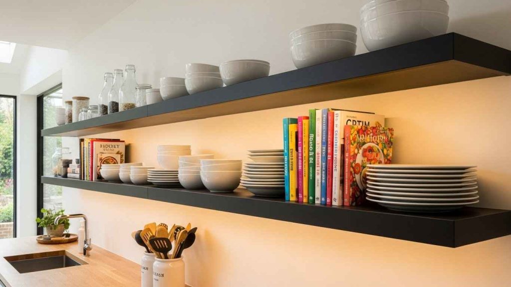 Matte Finishes on Open Shelving