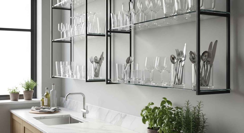 Metal and Glass for an Airy Feel