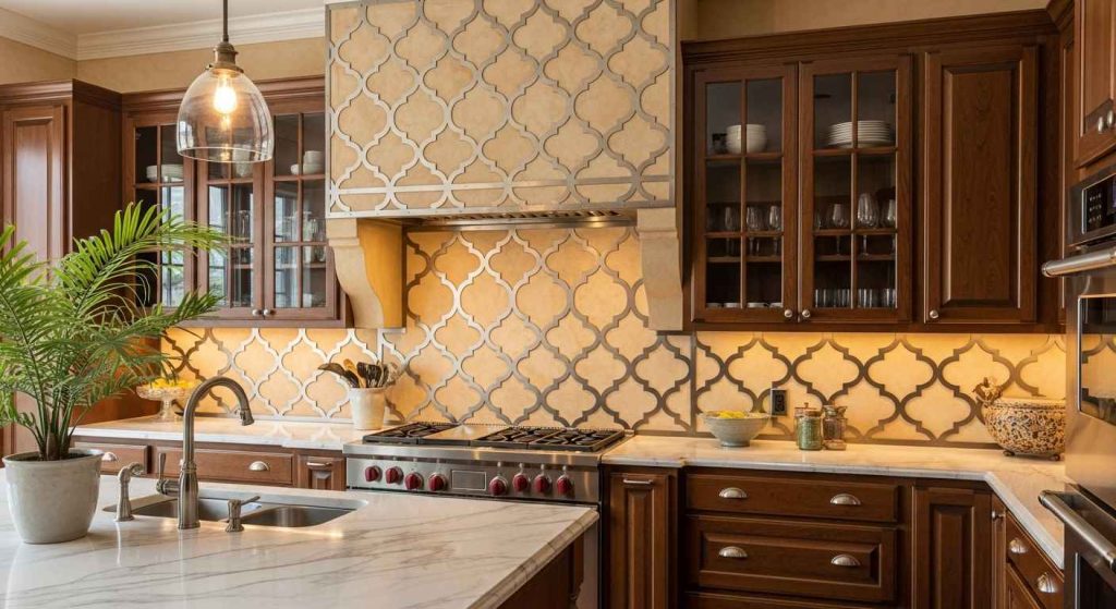 Metallic Moroccan Trellis