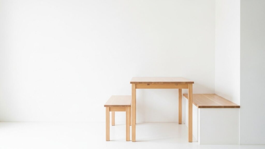 Minimalist White Kitchen Nook Style