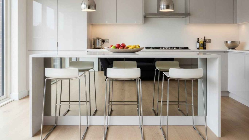 Mirrored Apron for a Breakfast Bar
