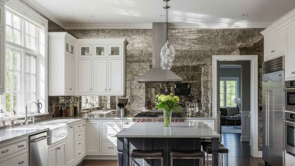 Mirrored Glass Backsplash Tiles