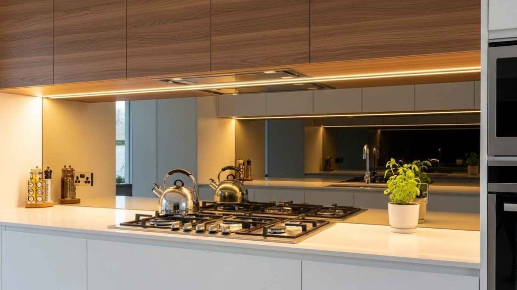 Mirrored Kitchen Backsplash Magic
