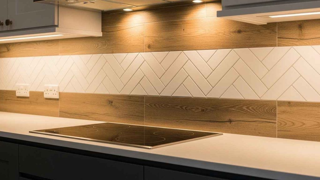 Mixed Material Herringbone Design