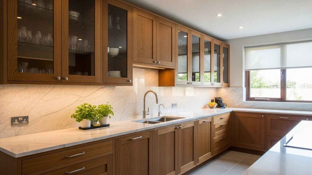 Mixing Glass and Solid Cabinet Fronts