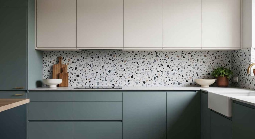 Mixing Terrazzo with Solid Colors