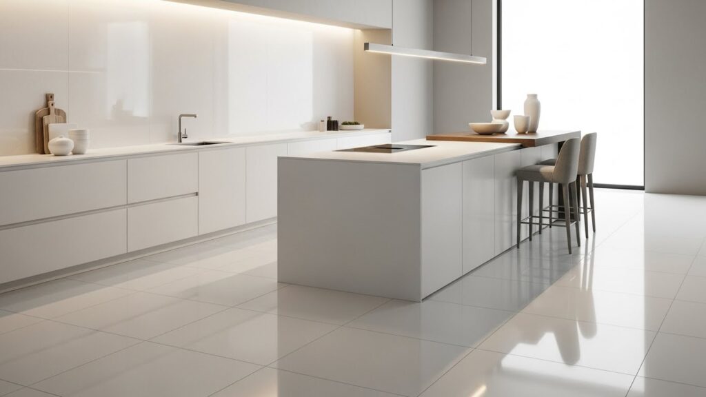 Modern Large-Format White Slabs