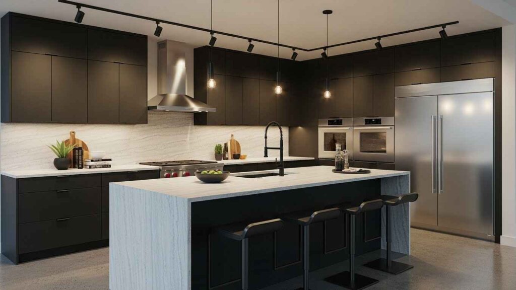 Modern Matte Black & Quartzite