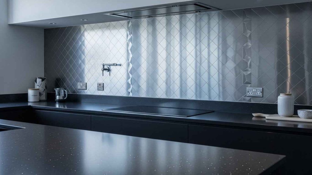 Modern Metallic Diamond Tiles