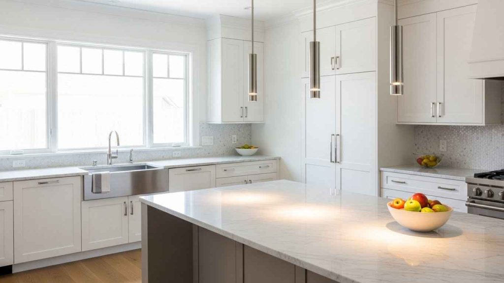 Modern White Kitchen Lighting Ideas