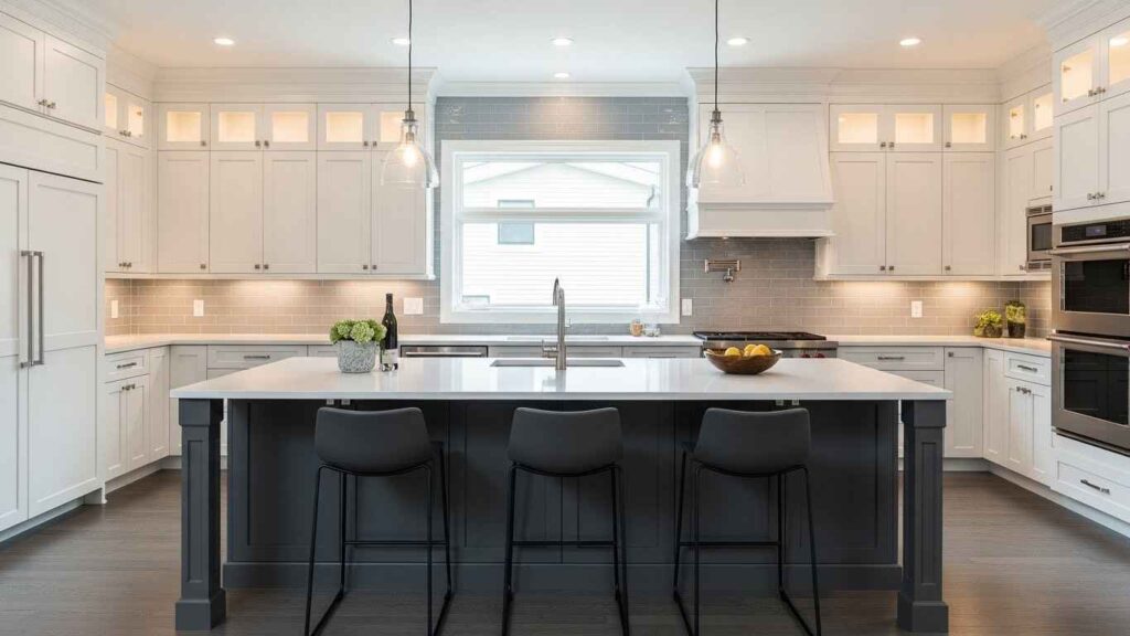 Monochrome Magic in a Modern White Kitchen