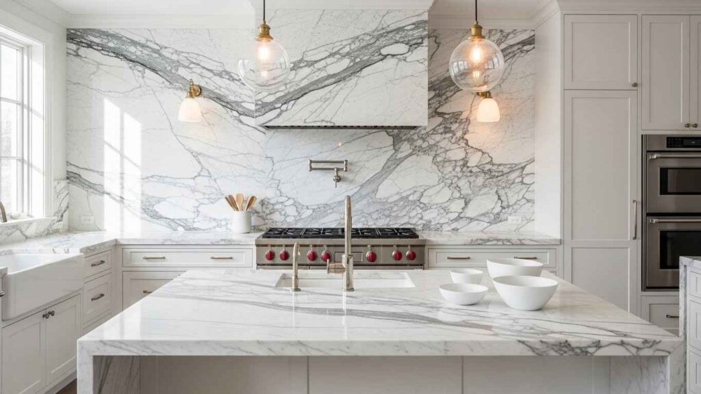 Monochrome Magic with White Marble