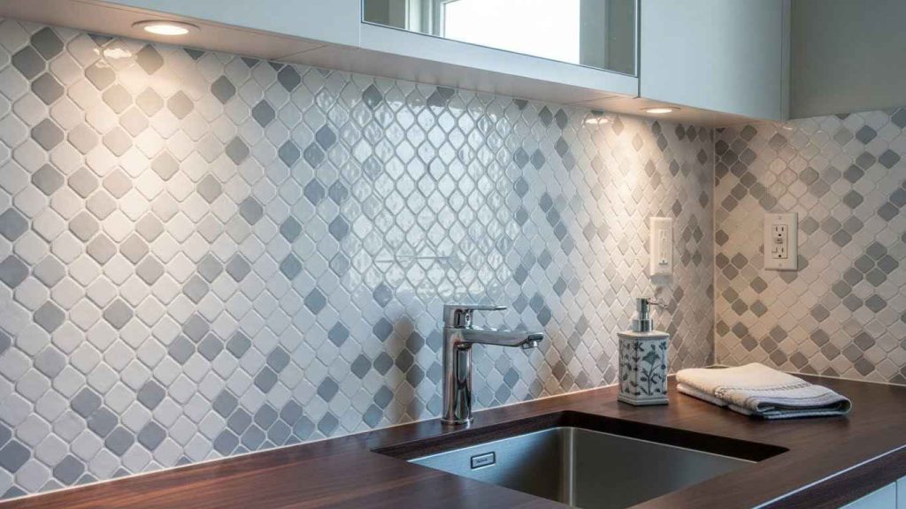 Mosaic Penny Tile Herringbone