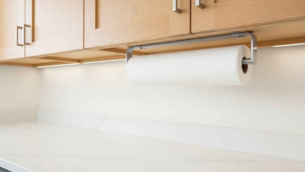 Mount a Paper Towel Holder Under a Cabinet