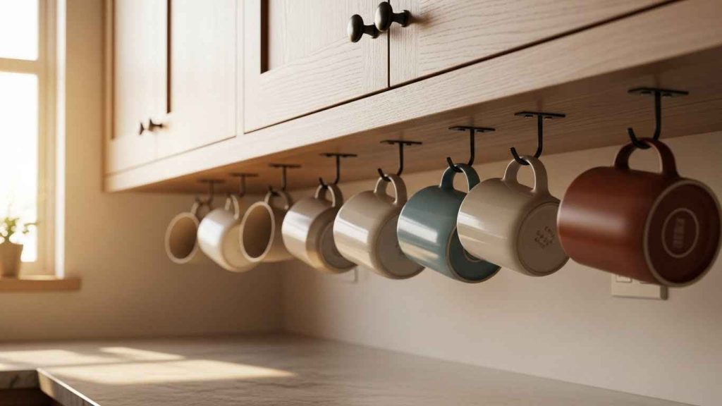 Mug Hooks Under Upper Cabinets