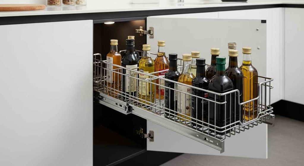 Narrow Pull-Out Cabinet Organizers