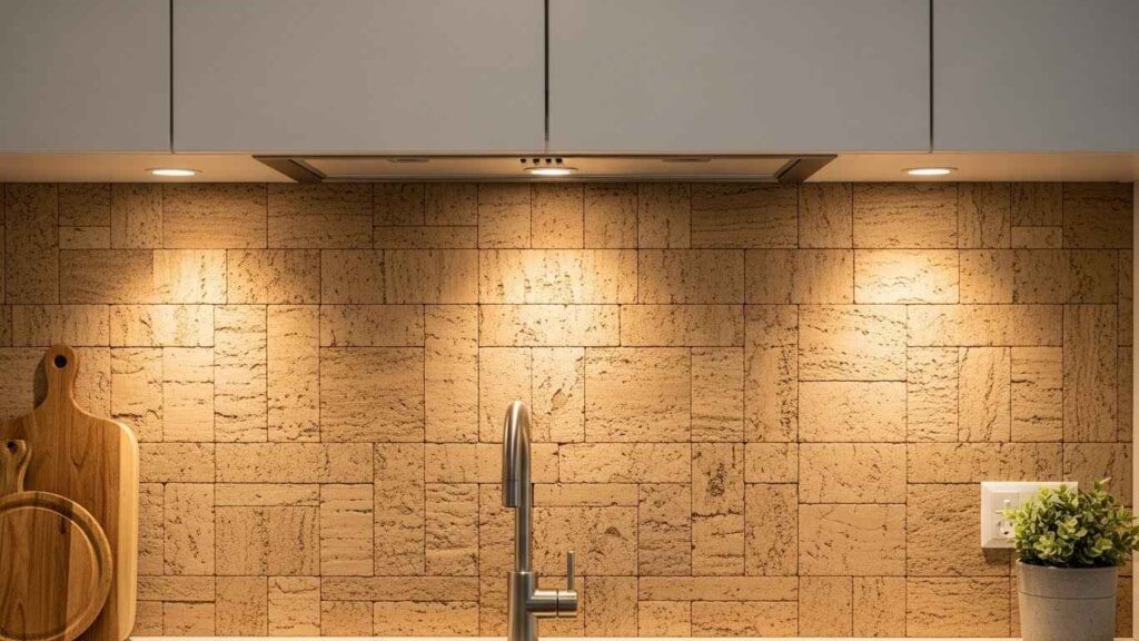 Natural Cork Backsplash Tiles