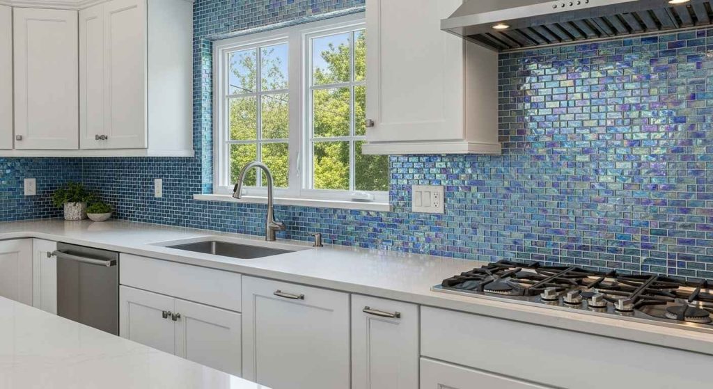 Ocean-Inspired Glass Mosaic