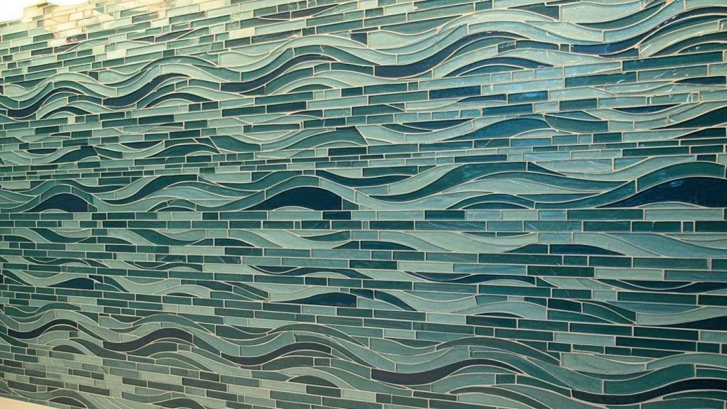Ocean Wave Mosaic Glass Tiles