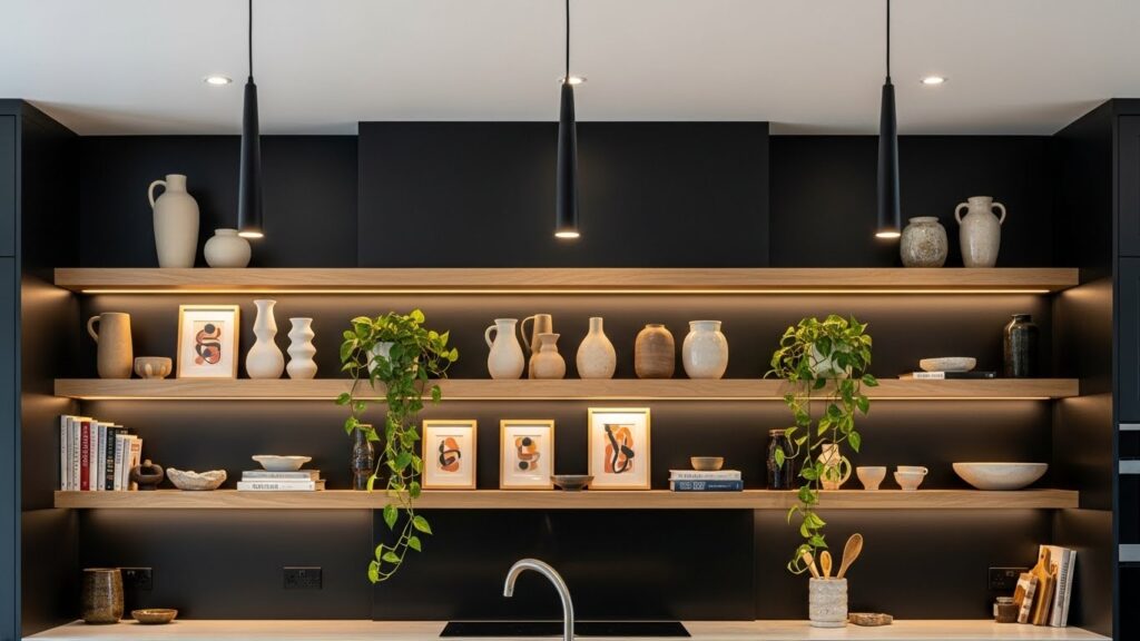 Open Shelves as a Kitchen Focal Point
