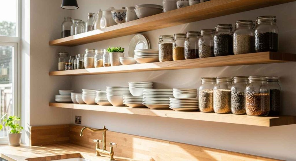 Open Shelving: Airy & Accessible