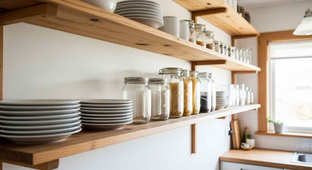 Open Shelving for Airy Appeal