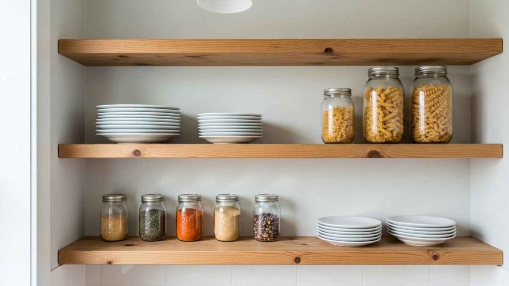 Open Shelving for Airy Storage