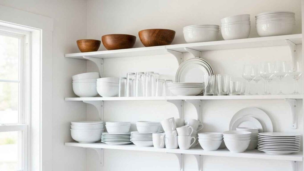 Open Shelving for an Airy Feel