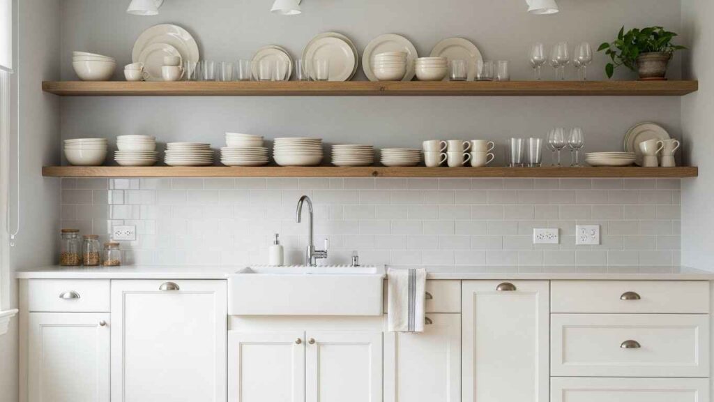 Open Shelving for an Airy Feel