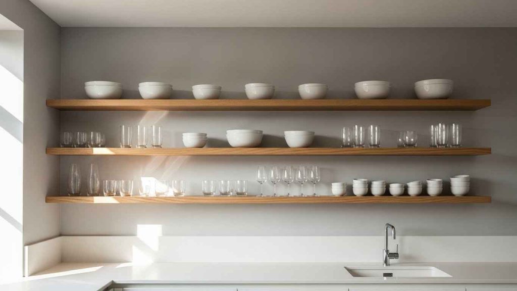 Open Shelving for an Airy Feel
