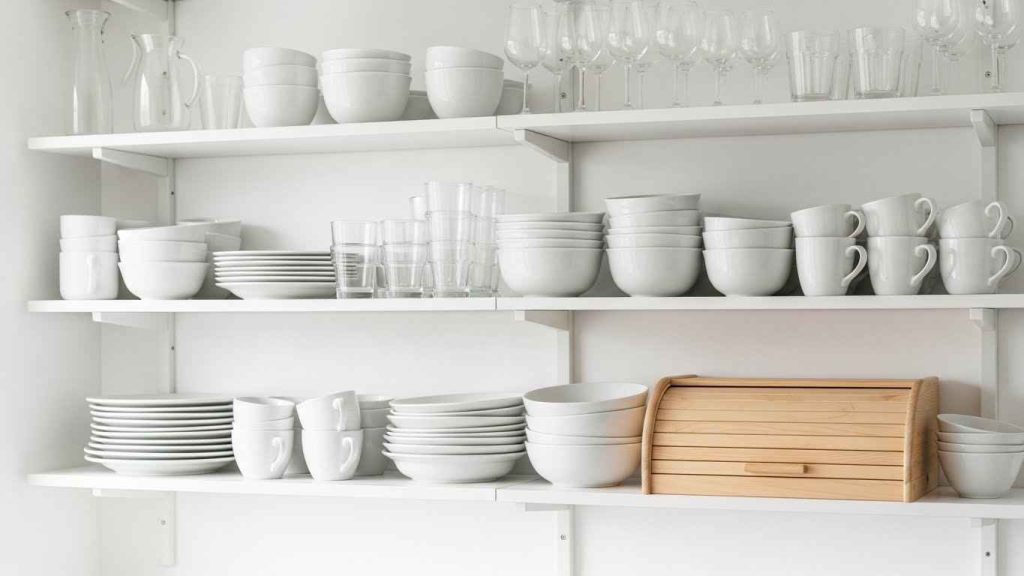 Open Shelving for an Airy Feel