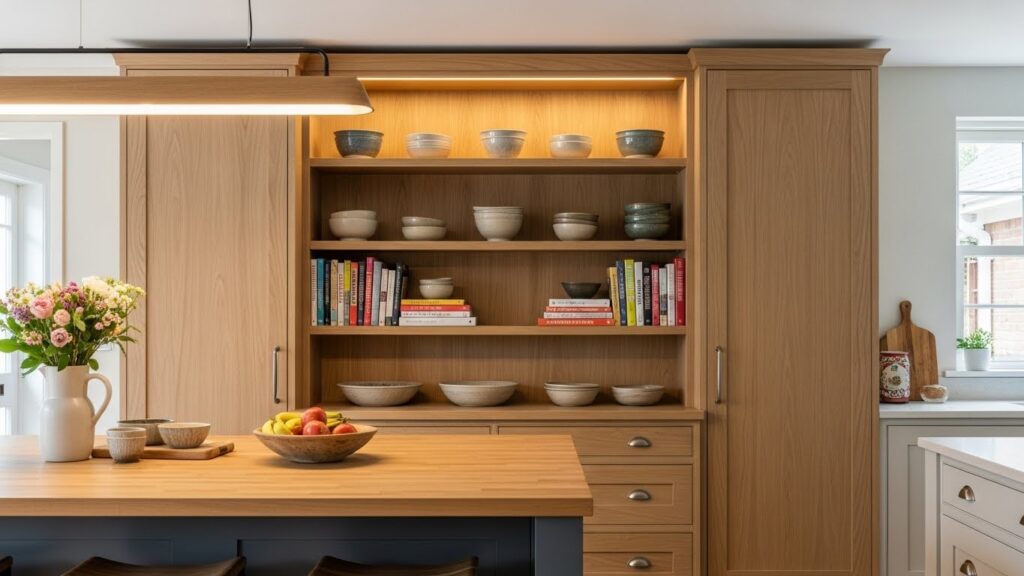 Open Shelving with Tall Side Panels