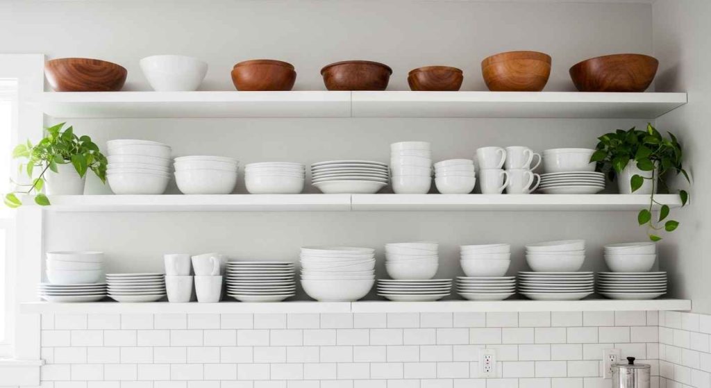 Open and Airy Floating Shelves