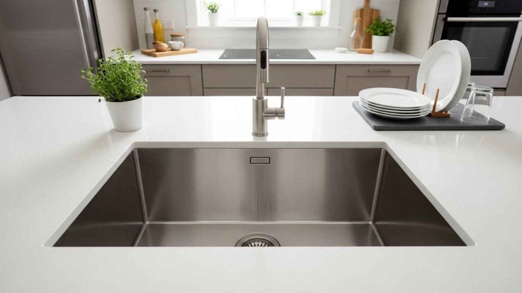 Opt for Larger, Single-Bowl Sinks