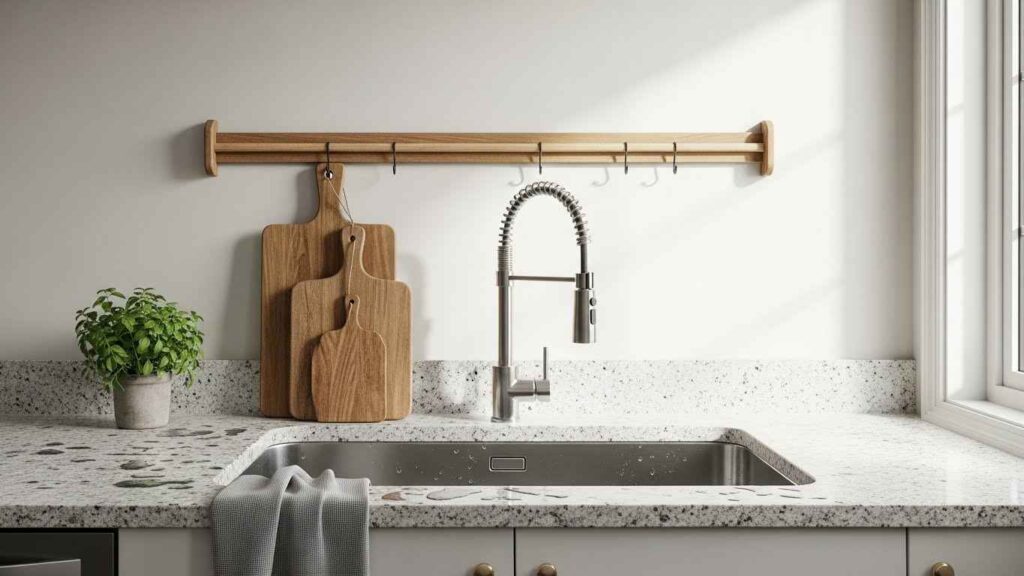 Over-the-Sink Cutting Board Rack