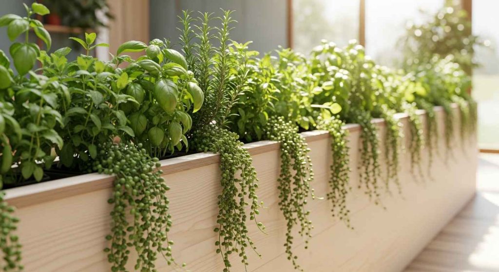 Partition with Integrated Planters