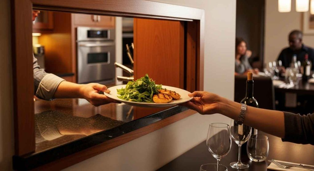 Partition with a Pass-Through Window