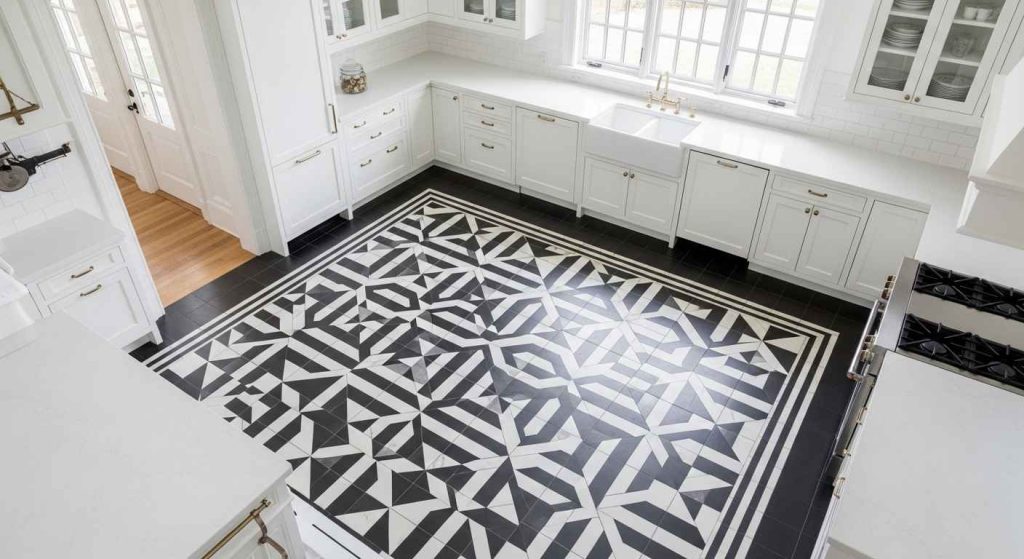 Patterned Floor Tiles as a Focal Point