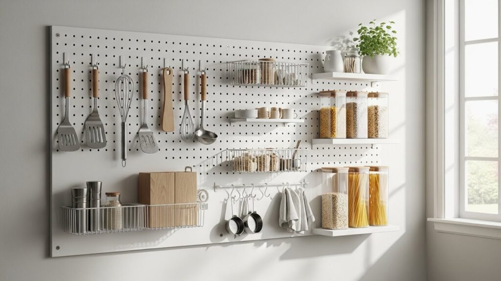 Pegboard Pantry Wall