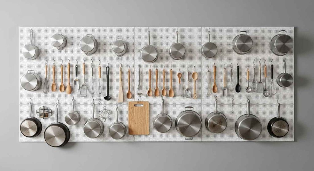Pegboard Pot and Pan Rack