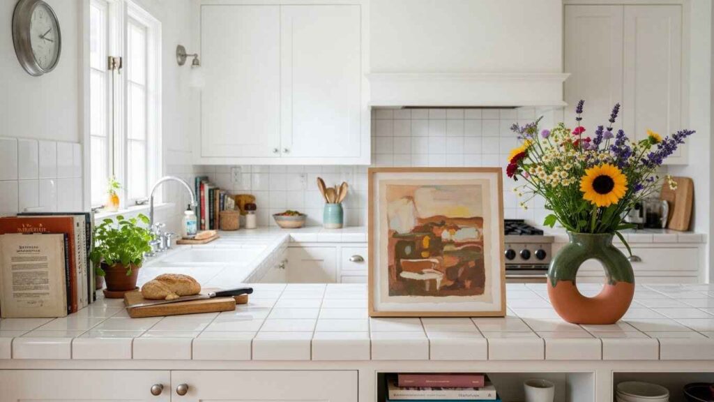 Personalized Modern White Kitchen Touches