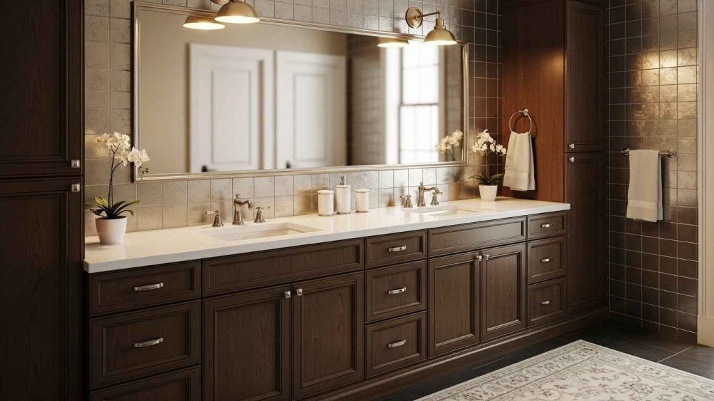 Polished Nickel Tile Backsplash